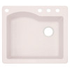 25-in D x 22-in W x 9.5-in H Granite Dual Mount Single Bowl Kitchen Sink with 4-Hole in Granito