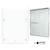 SSP3460010-M58570CR 72-in x 60-in x 34-in 5-Piece Alcove Shower Kit in White