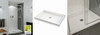 48in x 32in Rectangular Acrylic Shower Base with Square Center Drain, in White 48in x 32in Rectangular Acrylic Shower Base with Square Center Drain, in White