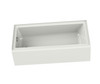 60in x 30in x 14in Rectangular Acrylic Alcove Soaking Bathtub with Left Hand Drain, Integrated Tiling Flange and Skirt, in White 60in x 30in x 14in Rectangular Acrylic Alcove Soaking Bathtub with Left Hand Drain, Integrated Tiling Flange and Skirt, in White