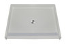 48in x 36in Rectangular Alcove AcrylX Shower Base with Center Drain and EasyStep Threshold, in White