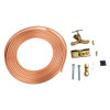 For 3/8 in. to 1 in. O.D. Tube, includes 25 Ft. Copper Tube Self-Piercing Needle Valve Kit For 3/8 in. to 1 in. O.D. Tube, includes 25 Ft. Copper Tube Self-Piercing Needle Valve Kit