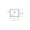 25" x 21-1/4" x 6" 18 Gauge Stainless Steel Single Bowl Drop-in ADA Kitchen Sink with 1 Faucet Hole in Lustrous Satin