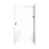 36-in D x 48-in W x 96-in H Solid Surface Shower Wall Surround in White