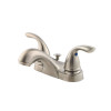 Centerset Bathroom Sink Faucet with Metal Lever Handles and Metal Pop-Up in Brushed Nickel Centerset Bathroom Sink Faucet with Metal Lever Handles and Metal Pop-Up in Brushed Nickel