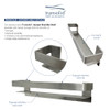 Transolid JGBS20-BS Transolid JGBS20-BS Jocelyn 20-in Grab Bar Shelf; Brushed Stainless
