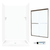 SSP3248010-M46570BC 72-in x 48-in x 32-in 5-Piece Alcove Shower Kit in White