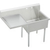 Elkay SS8136L2 Commercial Scullery Sink with 2 Faucet Holes in Buffed Satin