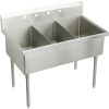 Elkay SS8345OF4 Commercial Scullery Sink with 4 Faucet Holes in Buffed Satin