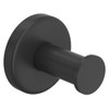 LO7MB Lombardia Wall Mount Single Robe Hook, Matte Black