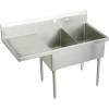 Elkay WNSF8254L2 Commercial Scullery Sink with 2 Faucet Holes in Buffed Satin