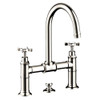 Axor 16510831 Bathroom Faucet Widespread Faucet with Cross Handles in Polished Nickel