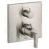 Axor 39700821 Thermostatic Valve Trim with Integrated Volume Control - Less Valve in Brushed Nickel Axor 39700821 Thermostatic Valve Trim with Integrated Volume Control - Less Valve in Brushed Nickel