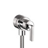 Wall Supply Elbow with Integrated Volume Control and Shut-Off - Lever Handle in Chrome