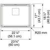 Pescara Um 22-in 18 Gauge Stainless Steel Single Kitchen Sink
