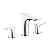 Hansgrohe 15073001 PuraVida Bathroom Faucet Widespread Faucet with Metal Lever Handles - Less Grid Drain Assembly in Chrome