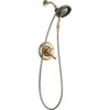 Dual Function Pressure Balanced Shower Trim with Integrated Volumn Control Less Rough-in in Champagne Bronze
