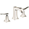 Hansgrohe Metris C 31073831 Bathroom Faucet Widespread Faucet with Lever Handles in Polished Nickel