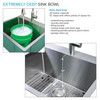 Transolid LSA1-252212-BS 25-in x 22-in x 12-in Stainless Steel Dual-Mount Laundry/Utility Sink Kit with Accessories