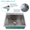Transolid LSA1-252212-BS 25-in x 22-in x 12-in Stainless Steel Dual-Mount Laundry/Utility Sink Kit with Accessories