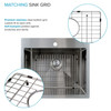 Transolid LSA1-252212-BS 25-in x 22-in x 12-in Stainless Steel Dual-Mount Laundry/Utility Sink Kit with Accessories