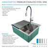 Transolid LSA3-252212-BS 25-in x 22-in x 12-in Stainless Steel Dual-Mount Laundry/Utility Sink Kit with Faucet and Accessories