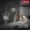 Delta 18803-SP-DST Antoni Single Handle Pull Down Spring Kitchen Faucet, Spotshield Stainless