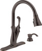 Delta 19950Z-RBSD-DST Arabella Single Handle Pull Down Kitchen Faucet with Soap Dispenser and ShieldSpray, Venetian Bronze