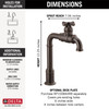 1990LFC-RB Broderick True Bar Kitchen Faucet, Venetian Bronze