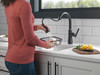 Delta 9979-BL-DST Coranto Single Handle Pull Down Bar or Prep Faucet, Matte Black
