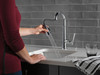 Delta 9982-PR-DST Emmeline Single Handle Pull Down Bar or Prep Faucet, Lumicoat Chrome