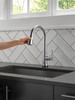 9182T-AR-PR-DST Emmeline Single Handle Pull Down Kitchen Faucet with Touch2O Technology, Lumicoat Arctic Stainless