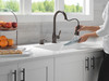 Delta 19831Z-RBSD-DST Hazelwood Single Handle Pull Down Kitchen Faucet with Soap Dispenser and ShieldSpray Technology, Venetian Bronze