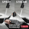 Delta 19802Z-BL-DST Lenta Single Handle Pull Down Kitchen Faucet, Matte Black