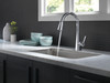 Delta 19802Z-DST Lenta Single Handle Pull Down Kitchen Faucet, Chrome