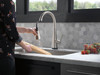 Delta 19802TZ-SP-DST Lenta Single Handle Pull Down Kitchen Faucet with Touch2O Technology, Spotshield Stainless