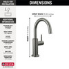 1930-KS-DST Other Contemporary Round Beverage Faucet, Black Stainless