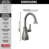 1940-KS-DST Other Contemporary Square Beverage Faucet, Black Stainless