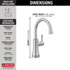 Delta 1920-AR-DST Other Transitional Beverage Faucet, Arctic Stainless