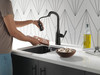 9976T-BL-DST Stryke Single Handle Pull Down Bar or Prep Faucet with Touch 2O Technology, Matte Black