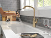 9176-CZ-PR-DST Stryke Single Handle Pull Down Kitchen Faucet, Lumicoat Champagne Bronze