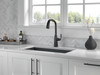9176T-BL-DST Stryke Single Handle Pull Down Kitchen Faucet with Touch 2O Technology, Matte Black