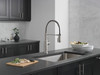 Delta 18804Z-SP-DST Theodora Single Handle Pull Down Spring Kitchen Faucet, Spotshield Stainless