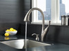 19932Z-SPSD-DST Berkley Single Handle Pull Down Kitchen Faucet with MagnaTite and Soap Dispenser, Spotshield Stainless