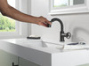 Delta 558HAR-BLPD-DST Trinsic Single Handle Pull Down Bathroom Faucet, Matte Black