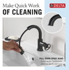 Delta 558HAR-BLPD-DST Trinsic Single Handle Pull Down Bathroom Faucet, Matte Black