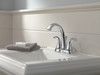 Delta 25706LF-ECO Zella Two Handle Centerset Bathroom Faucet, Chrome