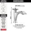 Delta 557-LPU-DST Dorval Single Handle Bathroom Faucet, Chrome