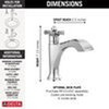 Delta 557-MPU-DST Dorval Single Handle Bathroom Faucet, Chrome