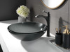 756-BL-DST Dorval Single Handle Vessel Bathroom Faucet, Matte Black